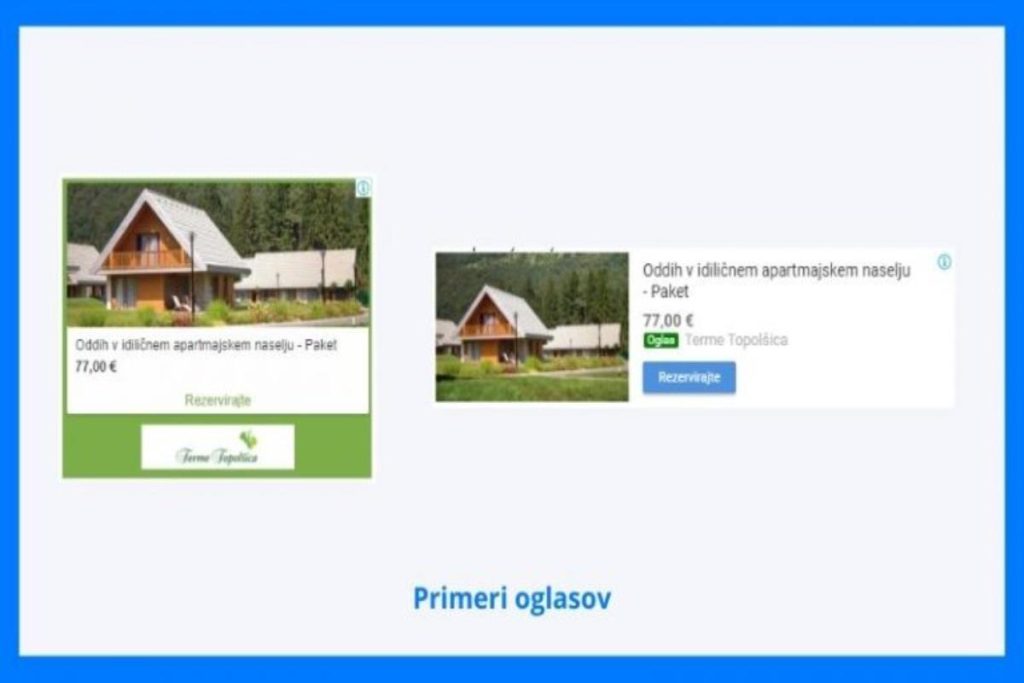 Dynamic feed oglasi za pakete
